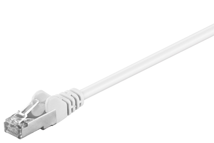 Goobay Patchkabel CAT 5e, F/UTP, vit, 0,5 m kopparklädd aluminiumtråd (CCA) i gruppen DATORER & KRINGUTRUSTNING / Datorkablar / Nätverkskablar / Cat5e hos TP E-commerce Nordic AB (C39635)