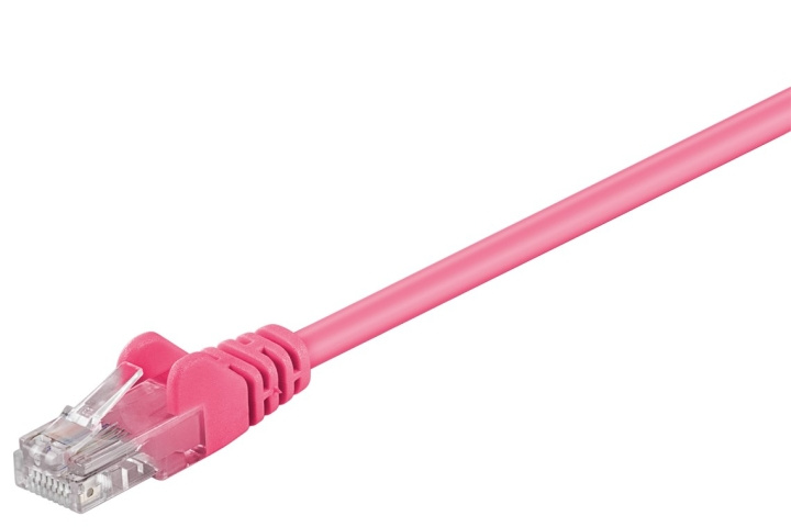 Goobay Patchkabel CAT 5e, U/UTP, magenta, 1,5 m kopparklädd aluminiumtråd (CCA) i gruppen DATORER & KRINGUTRUSTNING / Datorkablar / Nätverkskablar / Cat5e hos TP E-commerce Nordic AB (C39939)