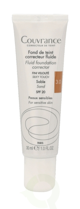 Avene Couvrance Fluid Foundation Corrector SPF20 30 ml #3.0 Sand i gruppen SKÖNHET & HÄLSA / Makeup / Basmakeup / Foundation hos TP E-commerce Nordic AB (C41241)