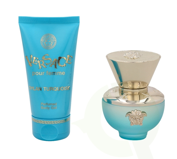 Versace Dylan Turquoise Giftset 80 ml, Edt Spray 30ml/Perfumed Body Gel 50ml i gruppen SKÖNHET & HÄLSA / Presentkit / Presentkit För Henne hos TP E-commerce Nordic AB (C42353)