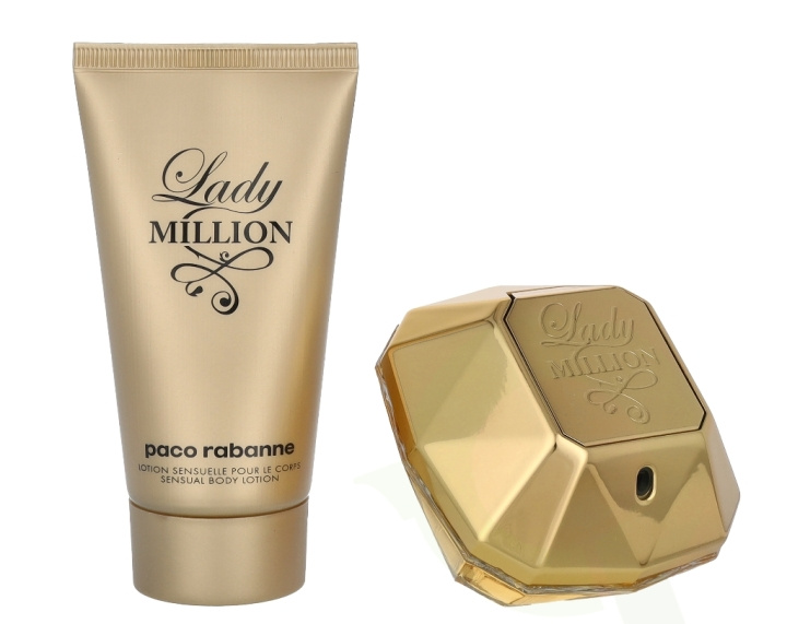 Paco Rabanne Lady Million Giftset 125 ml, Edp Spray 50ml/Body Lotion 75ml i gruppen SKÖNHET & HÄLSA / Presentkit / Presentkit För Henne hos TP E-commerce Nordic AB (C42426)