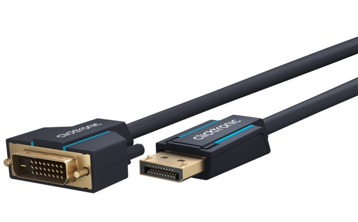 ClickTronic Adapterkabel för aktiv DisplayPort™ till DVI-D Premiumkabel | 1x DisplayPort™-kontakt >> 1x DVI-D-kontakt | 2,0 m | WUXGA @ 60 Hz i gruppen DATORER & KRINGUTRUSTNING / Datorkablar / DisplayPort / Kablar hos TP E-commerce Nordic AB (C43440)