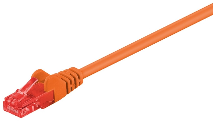 Goobay CAT 6 patchkabel, U/UTP, orange kopparklädd aluminiumtråd (CCA), 15 m i gruppen DATORER & KRINGUTRUSTNING / Datorkablar / Nätverkskablar / Cat6 hos TP E-commerce Nordic AB (C43579)