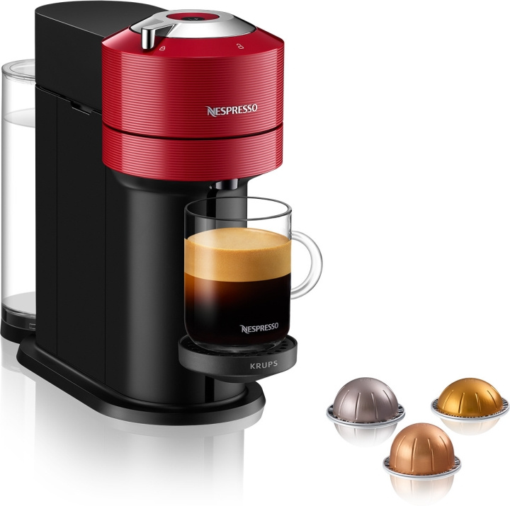 Krups Nespresso Vertuo Next Kapselmaskin, Röd/Svart i gruppen HEM, HUSHÅLL & TRÄDGÅRD / Hushållsmaskiner / Kaffemaskiner & Tillbehör / Kaffebryggare hos TP E-commerce Nordic AB (C44510)