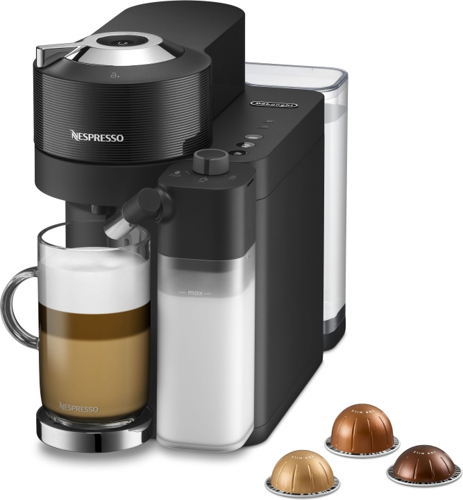 DeLonghi Nespresso Vertuo Lattissima ENV300.B Kapselmaskin, Svart i gruppen HEM, HUSHÅLL & TRÄDGÅRD / Hushållsmaskiner / Kaffemaskiner & Tillbehör / Kaffebryggare hos TP E-commerce Nordic AB (C44528)