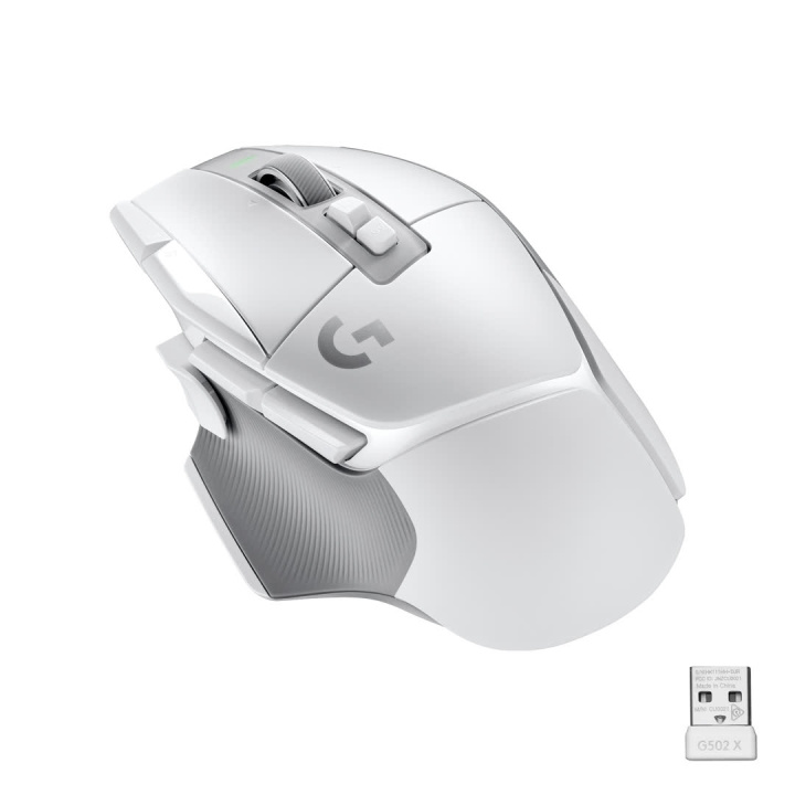 Logitech G502 X LIGHTSPEED Wireless Gaming Mouse, White/Core i gruppen DATORER & KRINGUTRUSTNING / Gaming / Möss hos TP E-commerce Nordic AB (C44932)