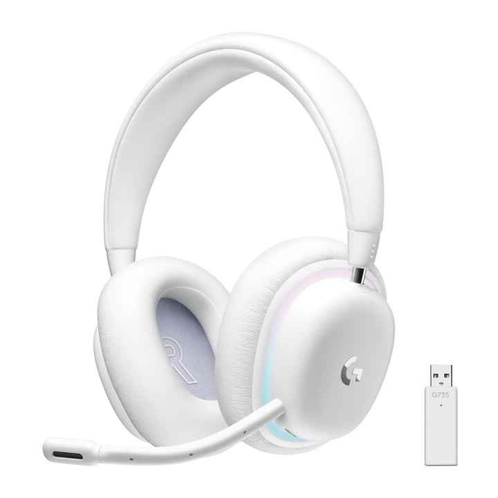 Logitech G735 Wireless Gaming Headset, Off White i gruppen DATORER & KRINGUTRUSTNING / Gaming / Headset hos TP E-commerce Nordic AB (C44966)