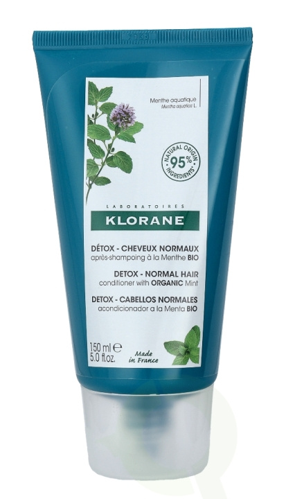Klorane Anti-Pollution Conditioner With Aquatic Mint 150 ml Detox-Normal Hair i gruppen SKÖNHET & HÄLSA / Hår & Styling / Hårvårdsprodukter / Balsam hos TP E-commerce Nordic AB (C46610)