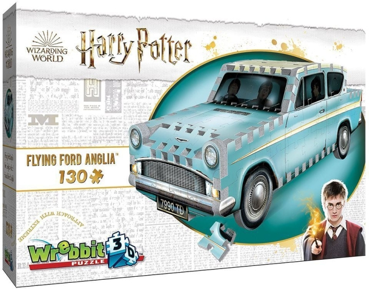 Wrebbit Flying Ford Anglia 3D-pussel, 130 bitar i gruppen SPORT, FRITID & HOBBY / Hobby / Pussel hos TP E-commerce Nordic AB (C46890)