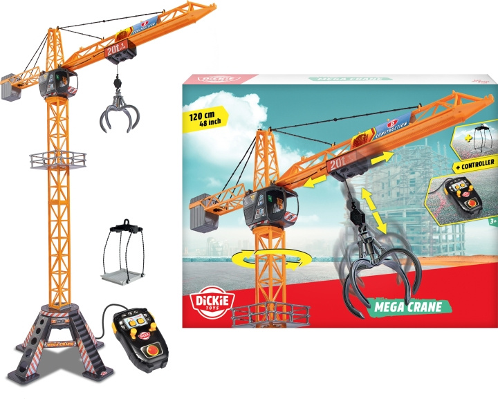Dickie Toys Mega Crane - fjärrstyrd kran i gruppen LEKSAKER, BARN- & BABYPRODUKTER / Leksaker / Leksaker hos TP E-commerce Nordic AB (C47291)