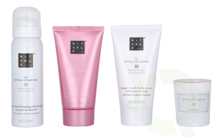 Rituals Sakura Set 215 ml Body Scrub Cream 70ml/Scented Candle 25gr/Body Cream 70ml/Foaming Shower Gel 50ml i gruppen SKÖNHET & HÄLSA / Presentkit / Presentkit För Henne hos TP E-commerce Nordic AB (C47448)