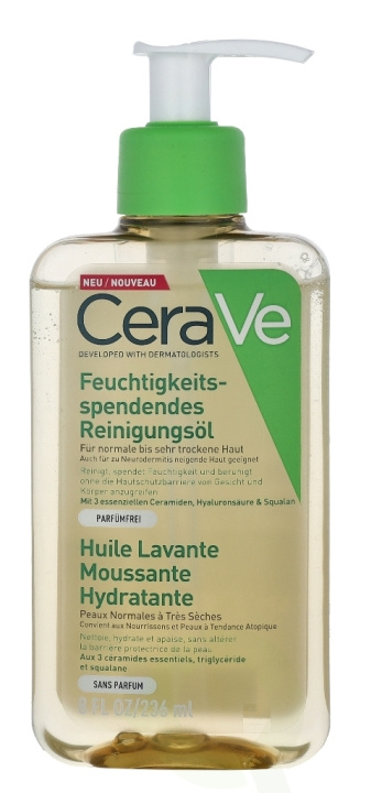 Cerave Hydrating Foaming Oil Cleanser 236 ml For Normal To Very Dry Skin i gruppen SKÖNHET & HÄLSA / Hudvård / Ansiktsvård / Rengöring hos TP E-commerce Nordic AB (C49627)