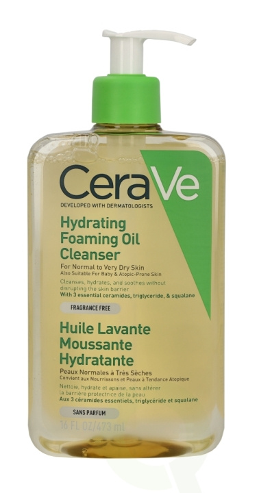 Cerave Hydrating Foaming Oil Cleanser 473 ml For Normal To Very Dry Skin/Fragrance Free i gruppen SKÖNHET & HÄLSA / Hudvård / Ansiktsvård / Rengöring hos TP E-commerce Nordic AB (C49628)