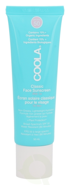 Coola Classic Sunscreen Face Moisturizer SPF50 50 ml White Tea i gruppen SKÖNHET & HÄLSA / Hudvård / Solskydd & Tanning / Solskydd hos TP E-commerce Nordic AB (C49995)