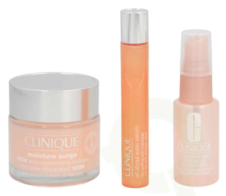 Clinique Moisture Surge Set 120 ml Hydrator 75ml/Eye Serum 15ml/Face Spray 30ml i gruppen SKÖNHET & HÄLSA / Presentkit / Presentkit För Henne hos TP E-commerce Nordic AB (C50299)