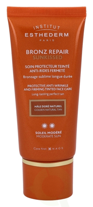 Esthederm Bronz Repair Sunkissed Tinted Face Care - Moderate 50 ml Anti-Wrinkle And Firming i gruppen SKÖNHET & HÄLSA / Hudvård / Solskydd & Tanning / Brun utan sol hos TP E-commerce Nordic AB (C50908)