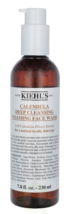 Kiehls Kiehl\'s Calendula Deep Cleansing Foaming Face Wash 230 ml For A Normal-To-Oily Skin Type i gruppen SKÖNHET & HÄLSA / Hudvård / Ansiktsvård / Rengöring hos TP E-commerce Nordic AB (C52476)