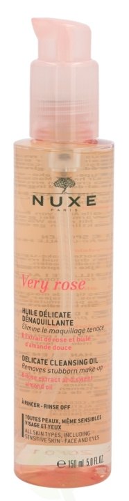 Nuxe Very Rose Delicate Cleansing Oil 150 ml All Skin types, Including Sensitive Skin, Face And Eyes i gruppen SKÖNHET & HÄLSA / Hudvård / Ansiktsvård / Rengöring hos TP E-commerce Nordic AB (C54298)