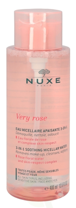 Nuxe Very Rose 3-In-1 Soothing Micellar Water 400 ml i gruppen SKÖNHET & HÄLSA / Hudvård / Ansiktsvård / Ansiktsvatten & Facemist hos TP E-commerce Nordic AB (C54411)