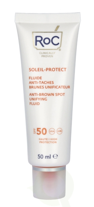 ROC Soleil-Protect Anti-Brown Spot Unifying Fluid SPF50+ 50 ml Visibly Reduces, Brown Spots i gruppen SKÖNHET & HÄLSA / Hudvård / Solskydd & Tanning / Solskydd hos TP E-commerce Nordic AB (C54983)