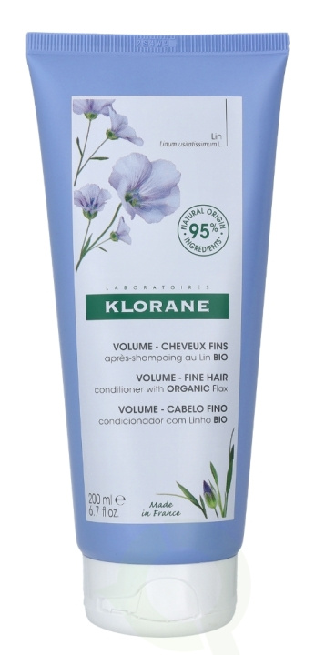 Klorane Volume Conditioner With Organic Flax 200 ml For Fine Hair i gruppen SKÖNHET & HÄLSA / Hår & Styling / Hårvårdsprodukter / Balsam hos TP E-commerce Nordic AB (C55507)