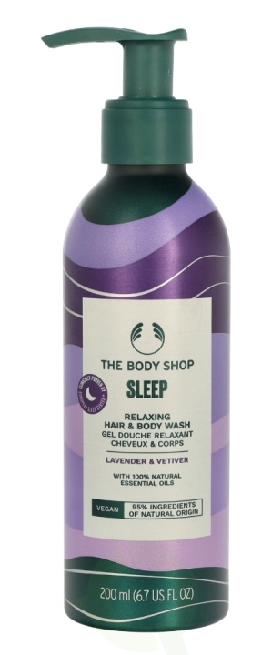 The Body Shop Sleep Relaxing Hair & Body Wash 200 ml Lavender & Vetiver i gruppen SKÖNHET & HÄLSA / Hudvård / Kroppsvård / Bad & Duschcreme hos TP E-commerce Nordic AB (C56368)