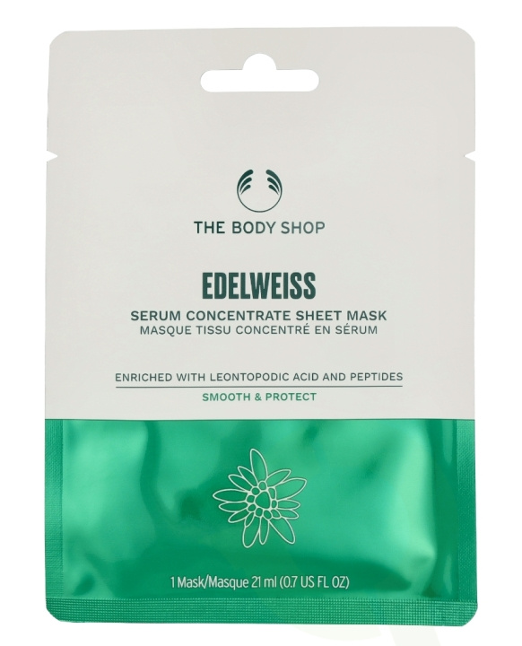 The Body Shop Serum Concentrate Sheet Mask 21 ml Edelweiss i gruppen SKÖNHET & HÄLSA / Hudvård / Ansiktsvård / Masker hos TP E-commerce Nordic AB (C56381)