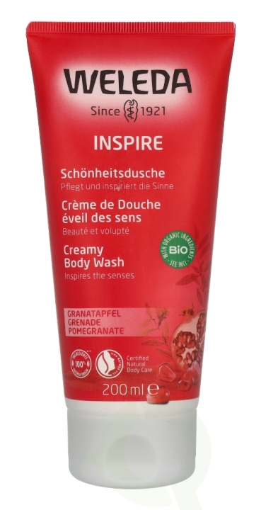 Weleda Inspire Pomegranate Creamy Body Wash 200 ml i gruppen SKÖNHET & HÄLSA / Hudvård / Kroppsvård / Bad & Duschcreme hos TP E-commerce Nordic AB (C56730)