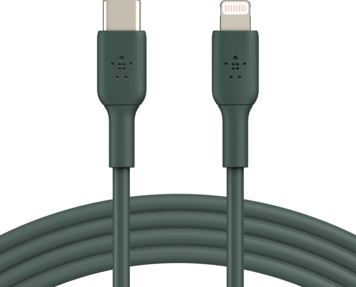 Belkin BOOST CHARGE™ Lightning - USB-C-kabel, 1m, Midnight Green i gruppen SMARTPHONE & SURFPLATTOR / Laddare & Kablar / Kablar / Kablar Lightning hos TP E-commerce Nordic AB (C57667)