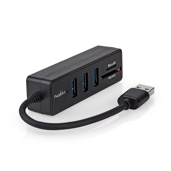 Nedis USB-hubb | USB A-Hane | 3x USB A hona | 5-Port port(s) | USB 3.2 Gen 1 | USB ström | 5 Gbps | SD & MicroSD i gruppen DATORER & KRINGUTRUSTNING / Datortillbehör / USB-hubbar hos TP E-commerce Nordic AB (C57847)