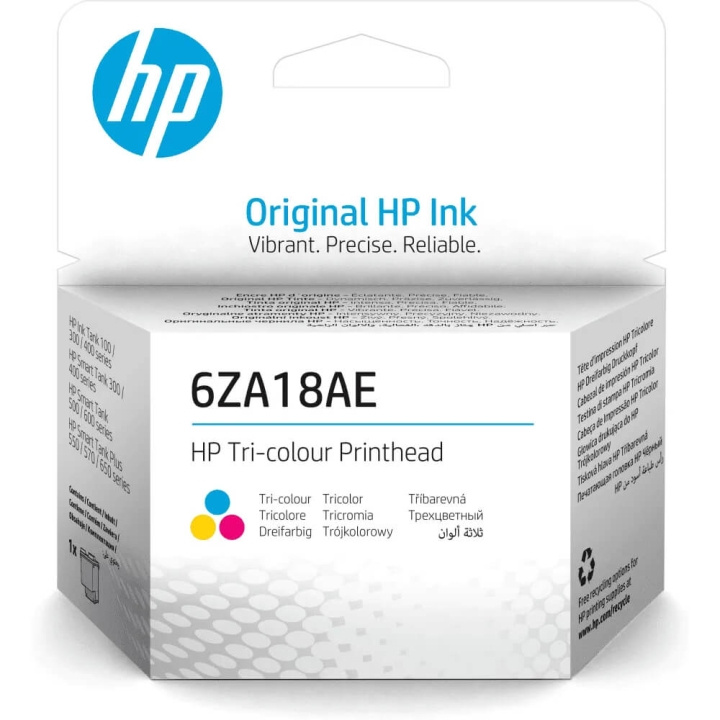 HP Skrivarhuvud 6ZA18AE Tri-colour i gruppen DATORER & KRINGUTRUSTNING / Skrivare & Tillbehör / Bläck & Toner / Bläckpatroner / HP hos TP E-commerce Nordic AB (C58630)