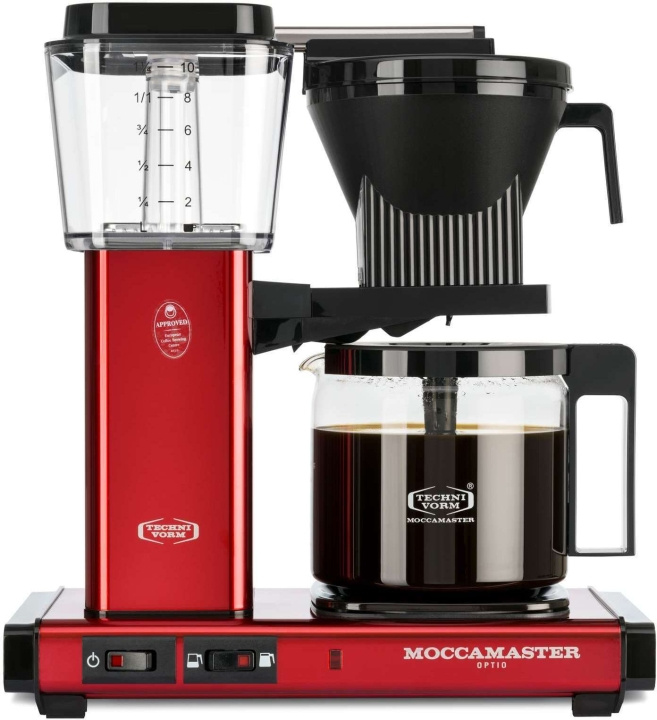 Moccamaster Optio kaffebryggare, metallisk röd i gruppen HEM, HUSHÅLL & TRÄDGÅRD / Hushållsmaskiner / Kaffemaskiner & Tillbehör / Kaffebryggare hos TP E-commerce Nordic AB (C58857)