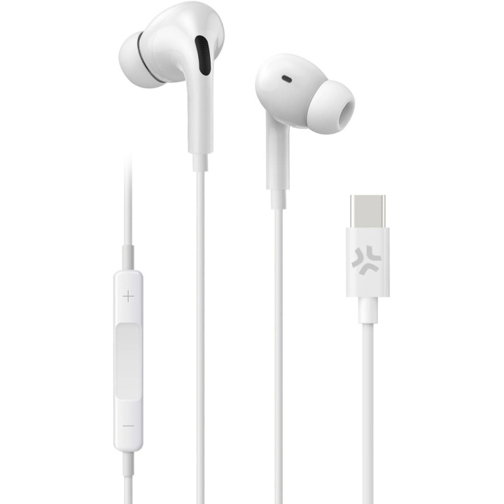 Celly UP1200 Stereoheadset In-Ear USB-C Vit i gruppen HEMELEKTRONIK / Ljud & Bild / Hörlurar & Tillbehör / Hörlurar hos TP E-commerce Nordic AB (C61389)