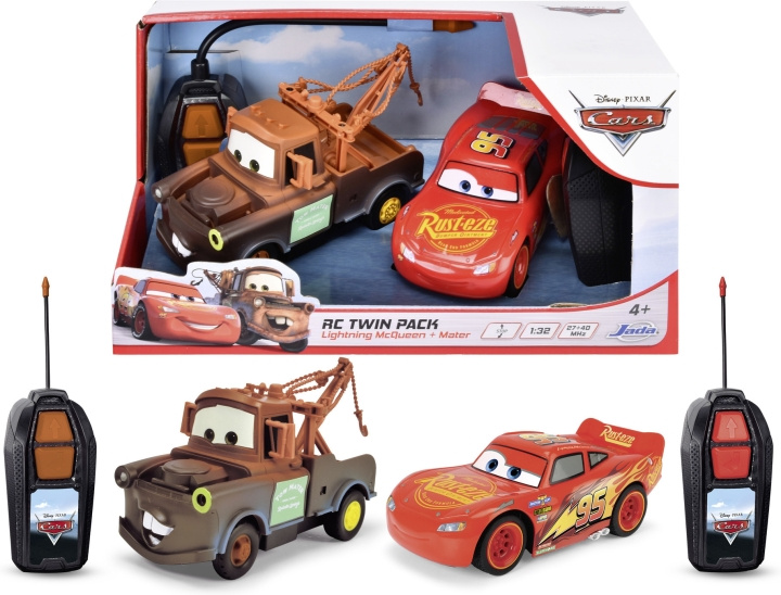 Jada Disney Pixar Cars fjärrstyrda bilar, Lightning McQueen och Martti, RC i gruppen LEKSAKER, BARN- & BABYPRODUKTER / Radiostyrt / Radiostyrda bilar hos TP E-commerce Nordic AB (C61594)