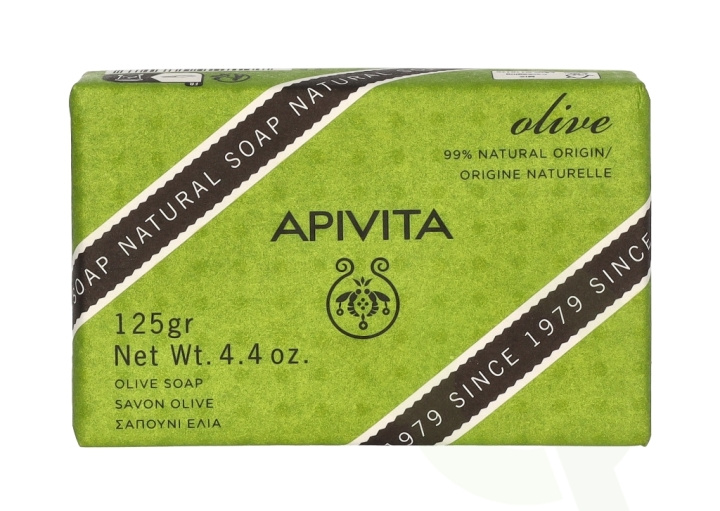 Apivita Natural Soap 125 g Olive i gruppen SKÖNHET & HÄLSA / Hudvård / Kroppsvård / Bad & Duschcreme hos TP E-commerce Nordic AB (C62433)