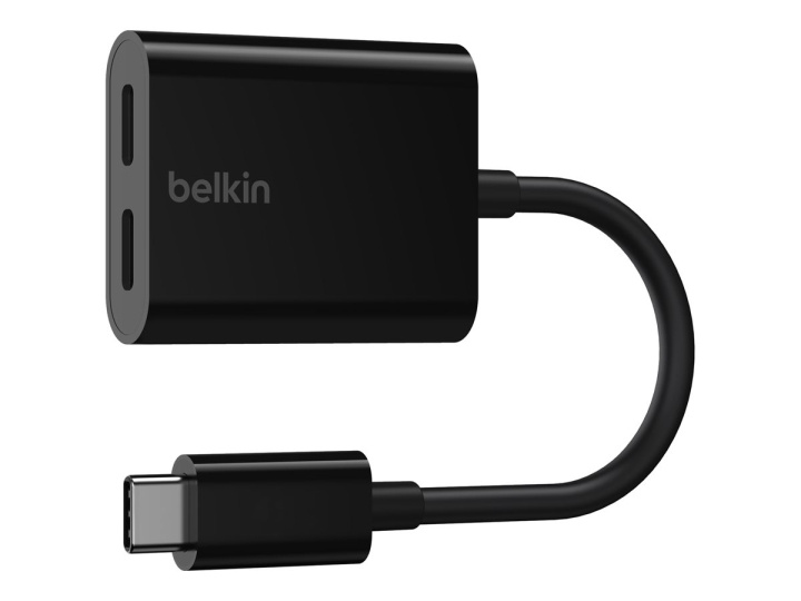 Belkin Connect Audio Charge USB-C till USB-C hörlurs-/laddningsadapter 14m i gruppen DATORER & KRINGUTRUSTNING / Bärbara datorer & tillbehör / Dockningsstation hos TP E-commerce Nordic AB (C62710)