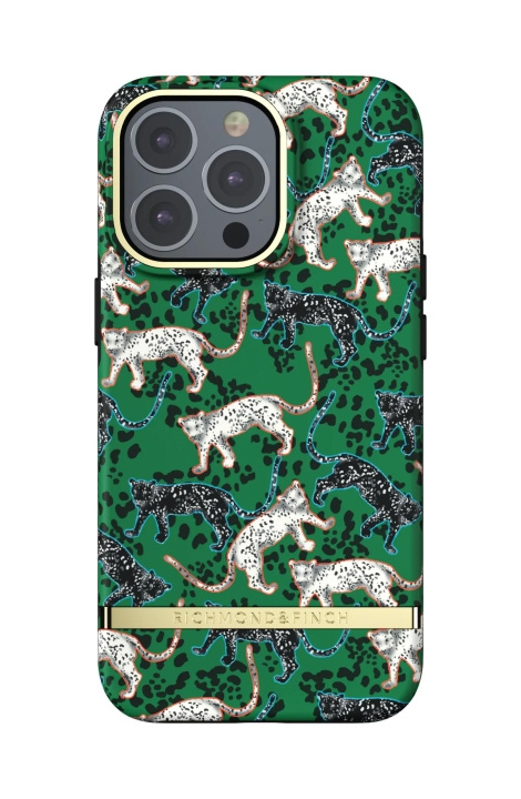 Richmond & Finch iPhone 13 Pro Freedom Case, Green Leopard i gruppen SMARTPHONE & SURFPLATTOR / Mobilskydd / Apple / iPhone 13 Pro / Skal hos TP E-commerce Nordic AB (C64916)