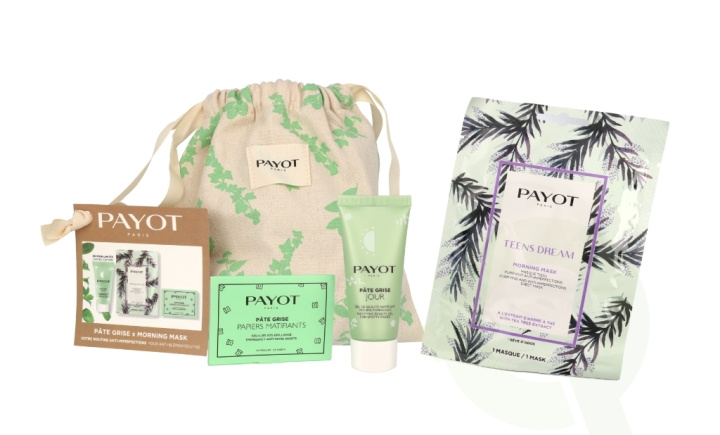 Payot Your Anti-Blemish Routine Set 30 ml Pate Grise Jour 30ml/1x Pate Grise Mattifying Papers/1x Morning Mask Teens Dreams i gruppen SKÖNHET & HÄLSA / Presentkit / Presentkit För Henne hos TP E-commerce Nordic AB (C65572)