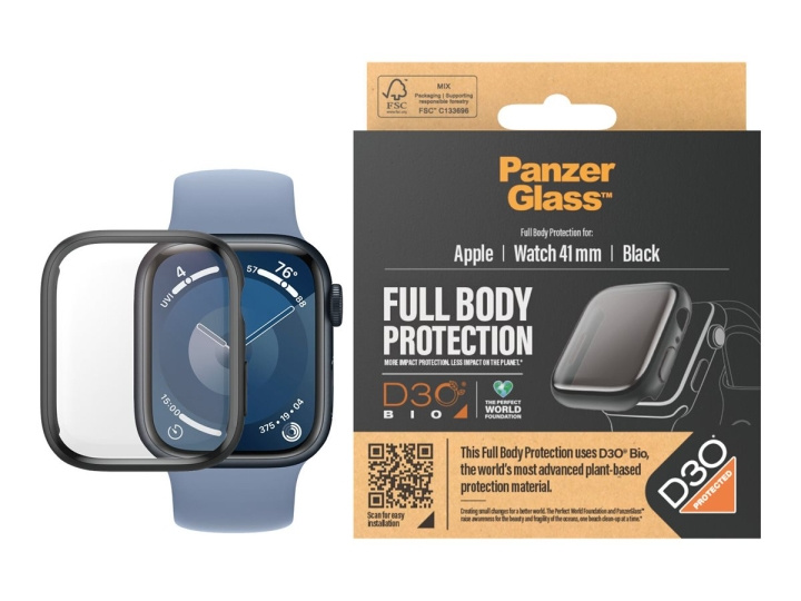 PanzerGlass skärmskydd Smart klocka Svart Transparent D3O Bio Härdat glas Polykarbonat Polyetylentereftalat (PET) i gruppen SPORT, FRITID & HOBBY / Smartwatch & Aktivitetsarmband / Smartwatches hos TP E-commerce Nordic AB (C65936)