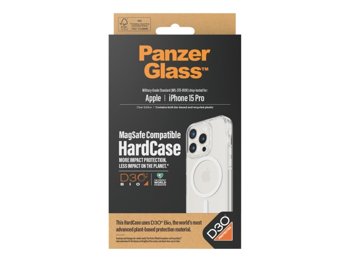 PanzerGlass HardCase Skyddsfodral Klar Apple iPhone 15 Pro i gruppen SMARTPHONE & SURFPLATTOR / Mobilskydd / Apple / iPhone 15 hos TP E-commerce Nordic AB (C65958)
