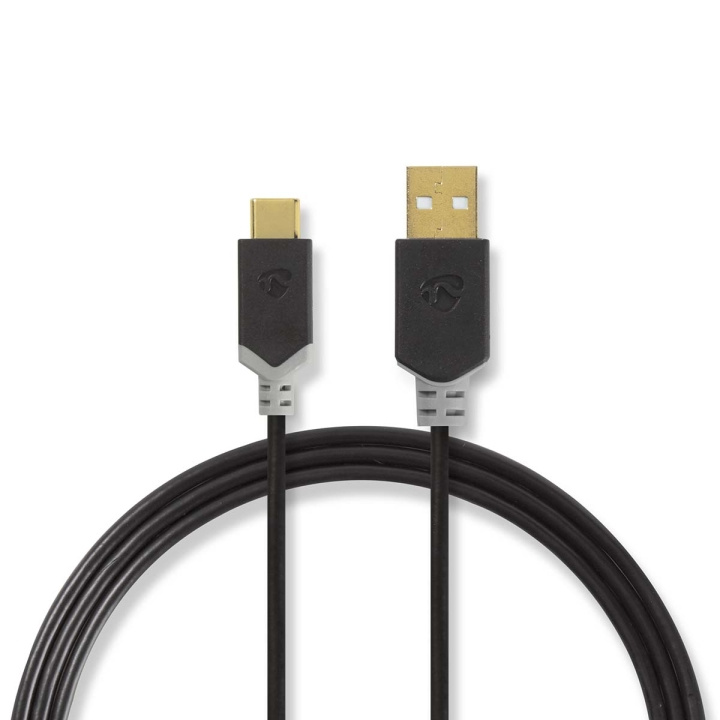 Nedis USB-kabel | USB 2.0 | USB-A Hane | USB-C™ Hane | 60 W | 480 Mbps | Guldplaterad | 2.00 m | Rund | PVC | Antracit | Låda i gruppen DATORER & KRINGUTRUSTNING / Datorkablar / USB-kablar / USB-C hos TP E-commerce Nordic AB (C66065)
