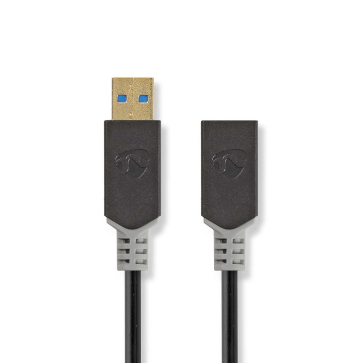 Nedis USB-kabel | USB 3.2 Gen 1 | USB-A Hane | USB-A Hona | 5 Gbps | Guldplaterad | 2.00 m | Rund | PVC | Antracit | Låda i gruppen DATORER & KRINGUTRUSTNING / Datorkablar / USB-kablar / USB-A / Kablar hos TP E-commerce Nordic AB (C66068)