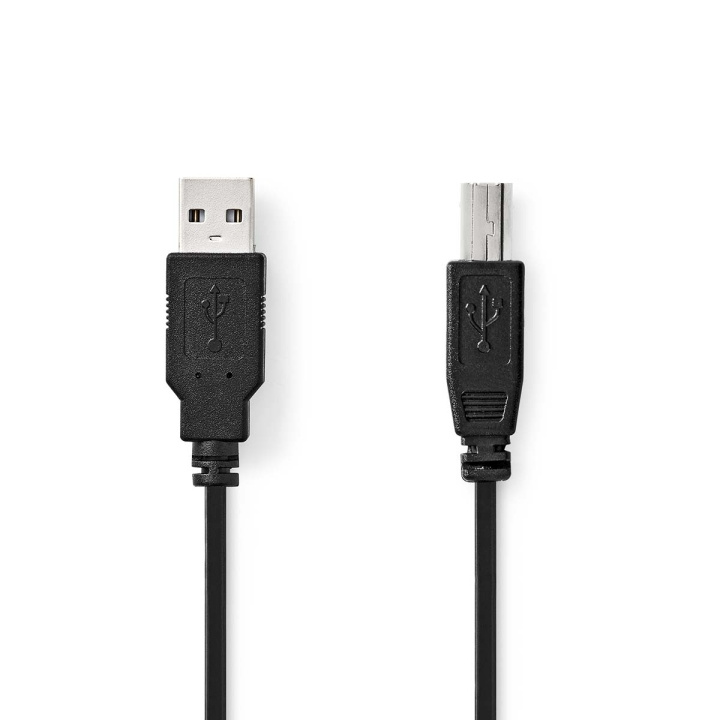 Nedis USB-kabel | USB 2.0 | USB-A Hane | USB-B Hane | 480 Mbps | Nickelplaterad | 1.00 m | Rund | PVC | Svart | Låda i gruppen DATORER & KRINGUTRUSTNING / Datorkablar / USB-kablar / USB-A / Kablar hos TP E-commerce Nordic AB (C66075)