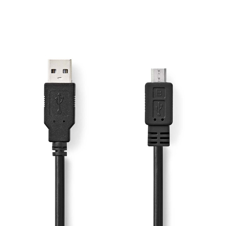 Nedis USB-kabel | USB 2.0 | USB-A Hane | USB Micro-B Hane | 480 Mbps | Nickelplaterad | 1.00 m | Rund | PVC | Svart | Låda i gruppen SMARTPHONE & SURFPLATTOR / Laddare & Kablar / Kablar / Kablar microUSB hos TP E-commerce Nordic AB (C66080)