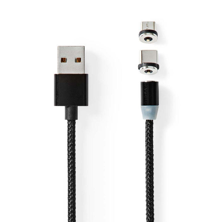 Nedis USB-kabel | USB 2.0 | USB-A Hane | USB Micro-B Hane / USB-C™ Hane | 10 W | No Data Transfer | Nickelplaterad | 2.00 m | Rund | Nylon | Svart | Låda i gruppen SMARTPHONE & SURFPLATTOR / Laddare & Kablar / Kablar / Kablar microUSB hos TP E-commerce Nordic AB (C66091)