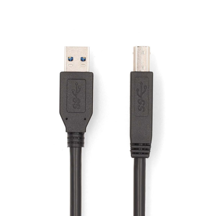 Nedis USB-kabel | USB 3.2 Gen 1 | USB-A Hane | USB-B Hane | 5 Gbps | Nickelplaterad | 2.00 m | Rund | PVC | Svart | Låda i gruppen DATORER & KRINGUTRUSTNING / Datorkablar / USB-kablar / USB-A / Kablar hos TP E-commerce Nordic AB (C66101)