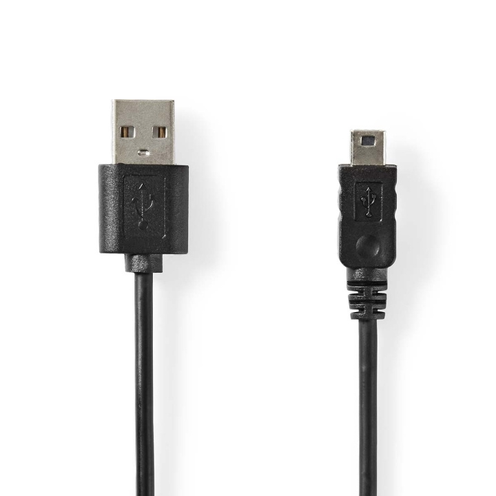 Nedis USB-kabel | USB 2.0 | USB-A Hane | Mini 5-Pin Hane | 480 Mbps | Nickelplaterad | 2.00 m | Rund | PVC | Svart | Label i gruppen DATORER & KRINGUTRUSTNING / Datorkablar / USB-kablar / Mini-USB / Kablar hos TP E-commerce Nordic AB (C66125)