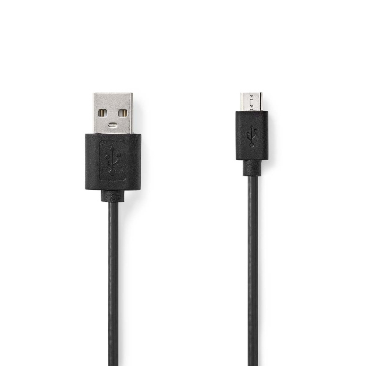 Nedis USB-kabel | USB 2.0 | USB-A Hane | USB Micro-B Hane | 7.5 W | 480 Mbps | Nickelplaterad | 1.00 m | Rund | PVC | Svart | Label i gruppen SMARTPHONE & SURFPLATTOR / Laddare & Kablar / Kablar / Kablar microUSB hos TP E-commerce Nordic AB (C66130)