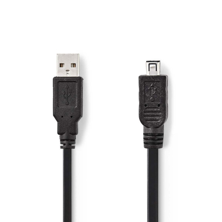 Nedis USB-kabel | USB 2.0 | USB-A Hane | Mini 4-Pin Hane | 480 Mbps | Nickelplaterad | 2.00 m | Rund | PVC | Svart | Plastpåse i gruppen DATORER & KRINGUTRUSTNING / Datorkablar / USB-kablar / Mini-USB / Kablar hos TP E-commerce Nordic AB (C66151)