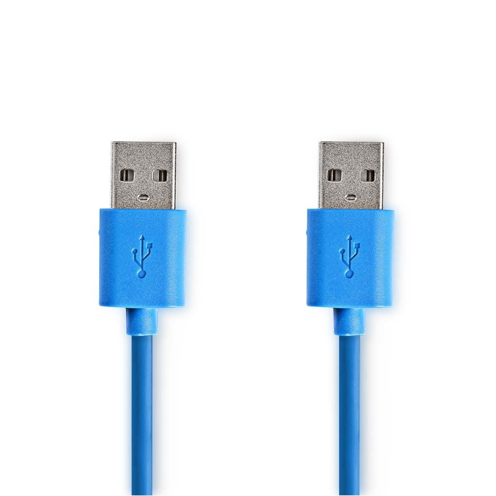 Nedis USB-kabel | USB 3.2 Gen 1 | USB-A Hane | USB-A Hane | 5 Gbps | Nickelplaterad | 1.00 m | Rund | PVC | Blå | Kuvert i gruppen DATORER & KRINGUTRUSTNING / Datorkablar / USB-kablar / USB-A / Kablar hos TP E-commerce Nordic AB (C66158)